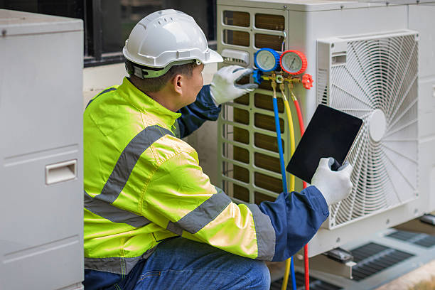 Professional Air Duct Cleaning technician working in Buck Creek, IN